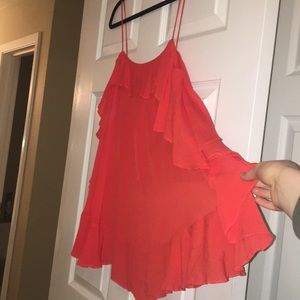 FREE PEOPLE bright orange flowy top